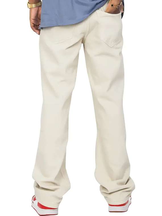 men plain mid rise full length relaxed fit jeans - 22528234 -  Standard Image - 3