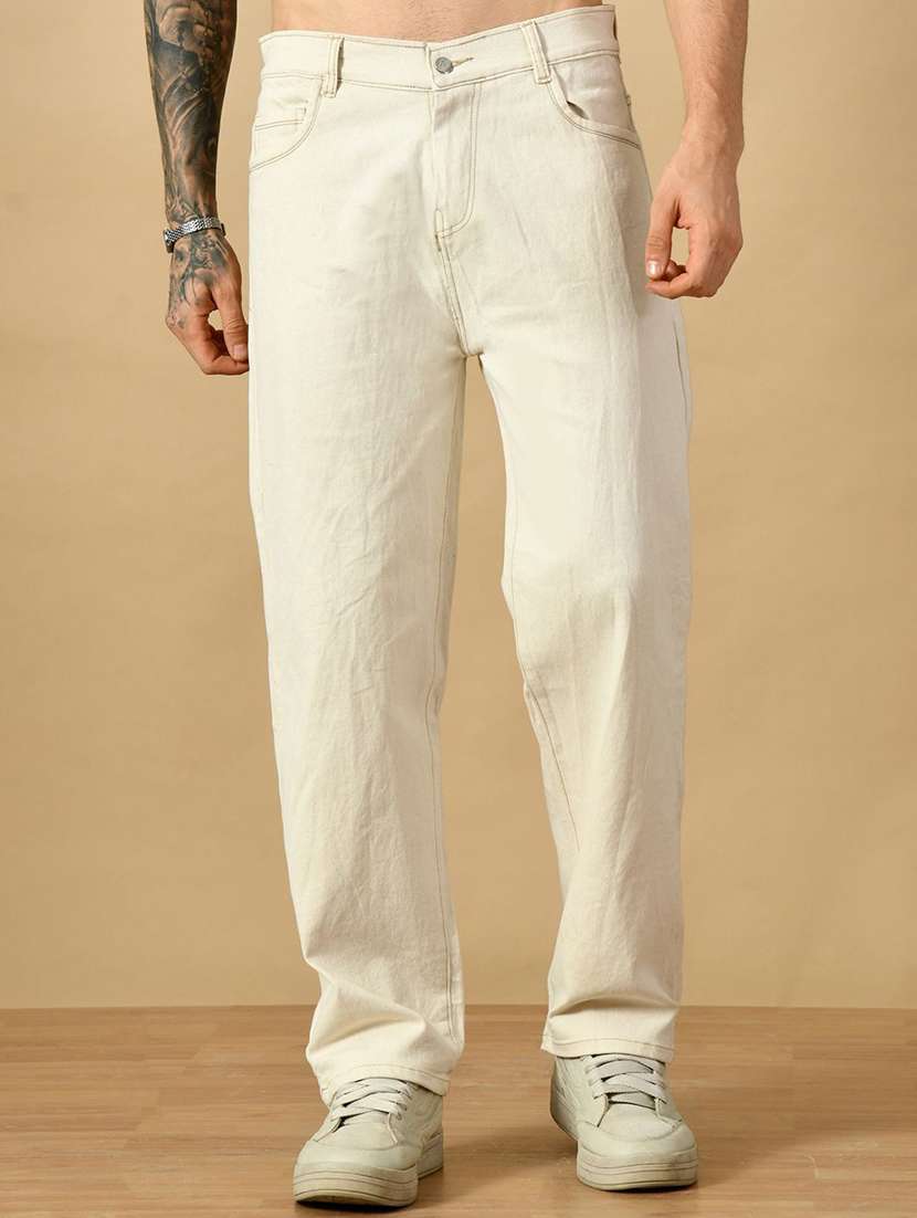 beige denim jeans