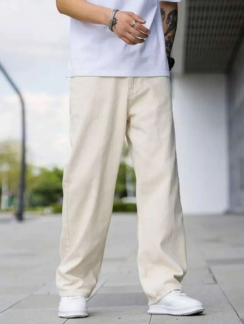 beige denim jeans