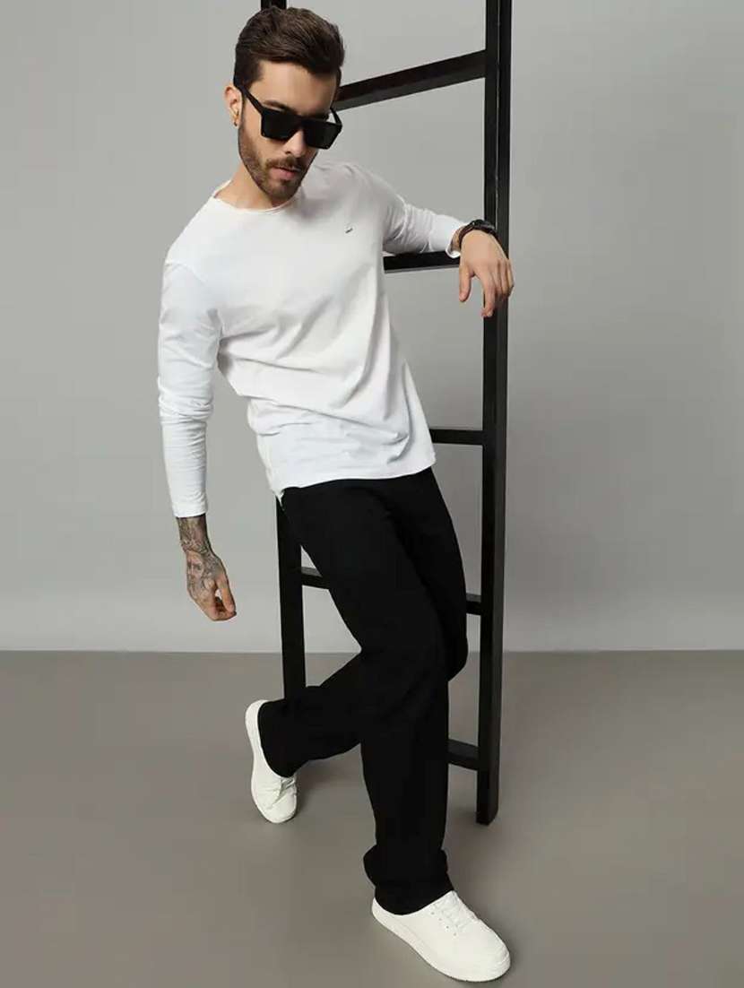 men plain mid rise full length relaxed fit jeans - 22528266 -  Standard Image - 3