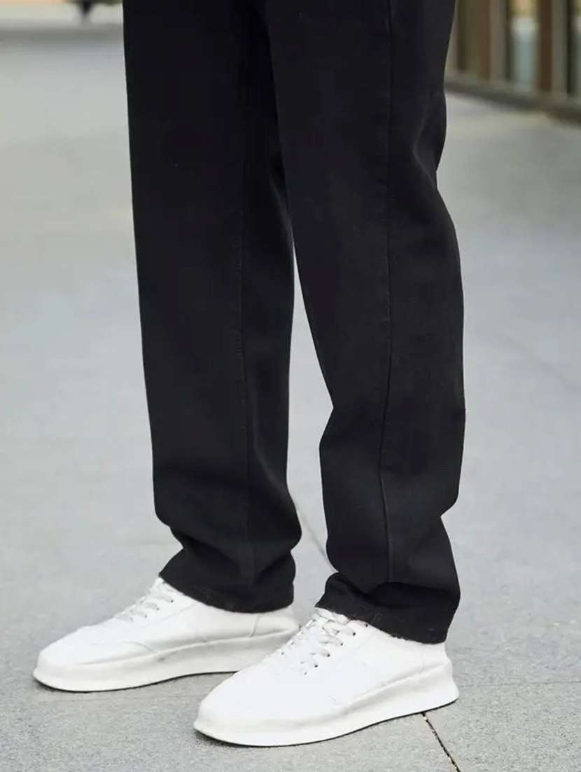 men plain mid rise full length relaxed fit jeans - 22528285 -  Standard Image - 3