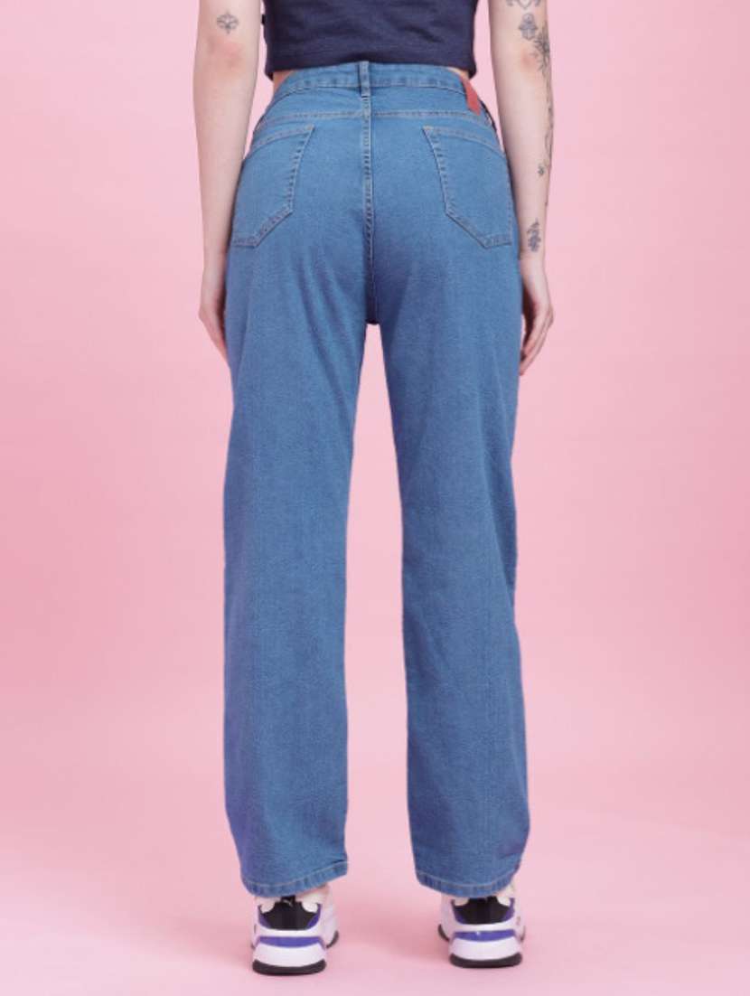women solid mid rise straight fit jeans - 22528371 -  Standard Image - 3