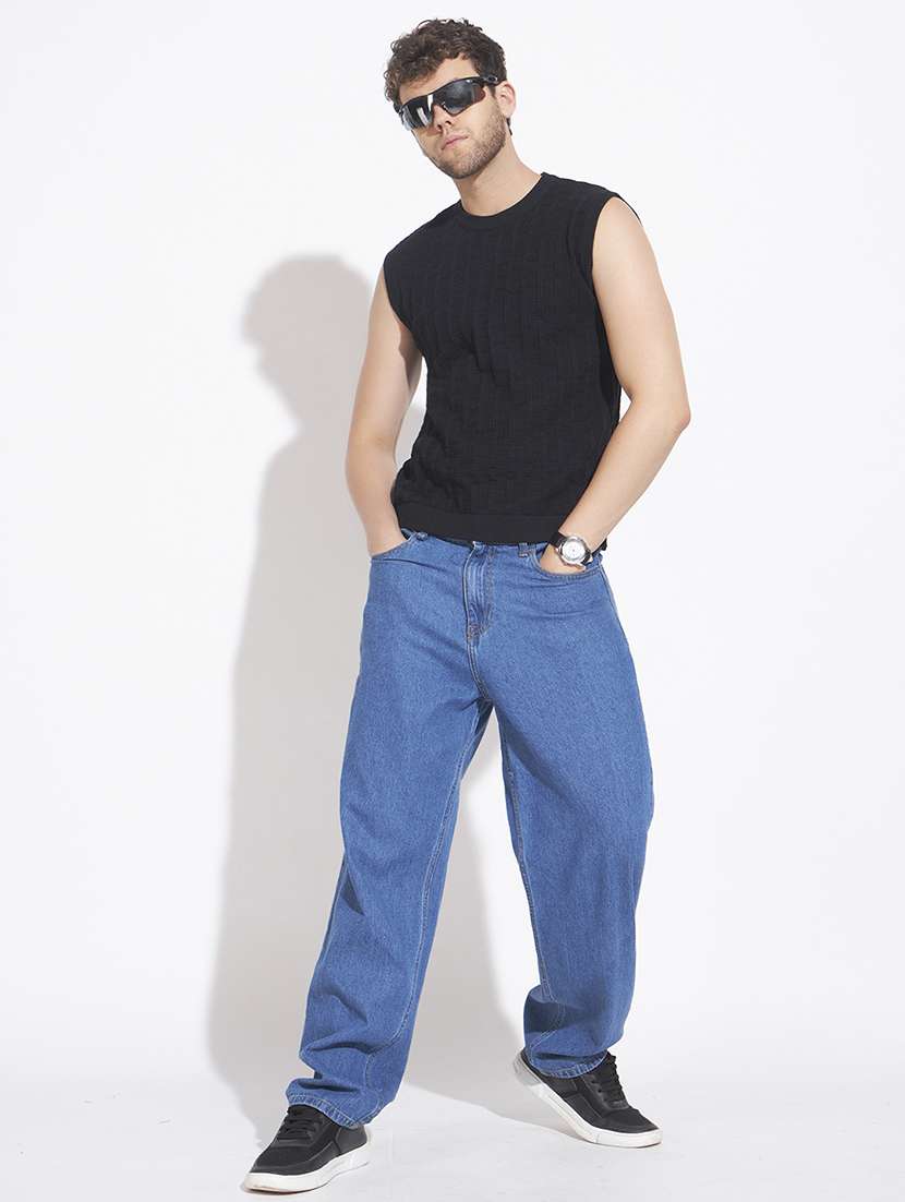 men self design sleeveless vest - 22528640 -  Standard Image - 5