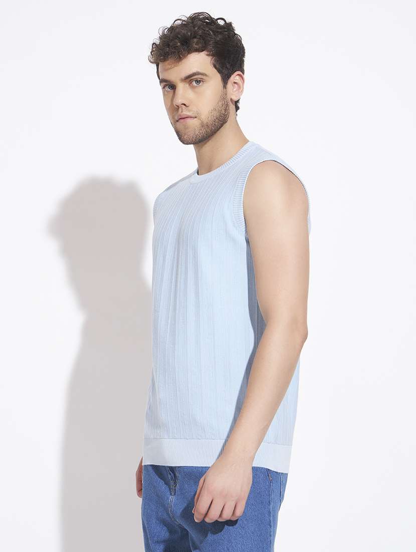 men self design sleeveless vest - 22528641 -  Standard Image - 3