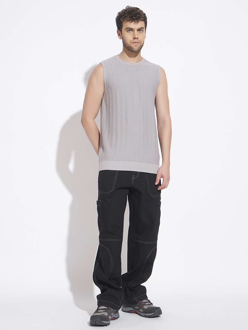 men self design sleeveless vest - 22528642 -  Standard Image - 5
