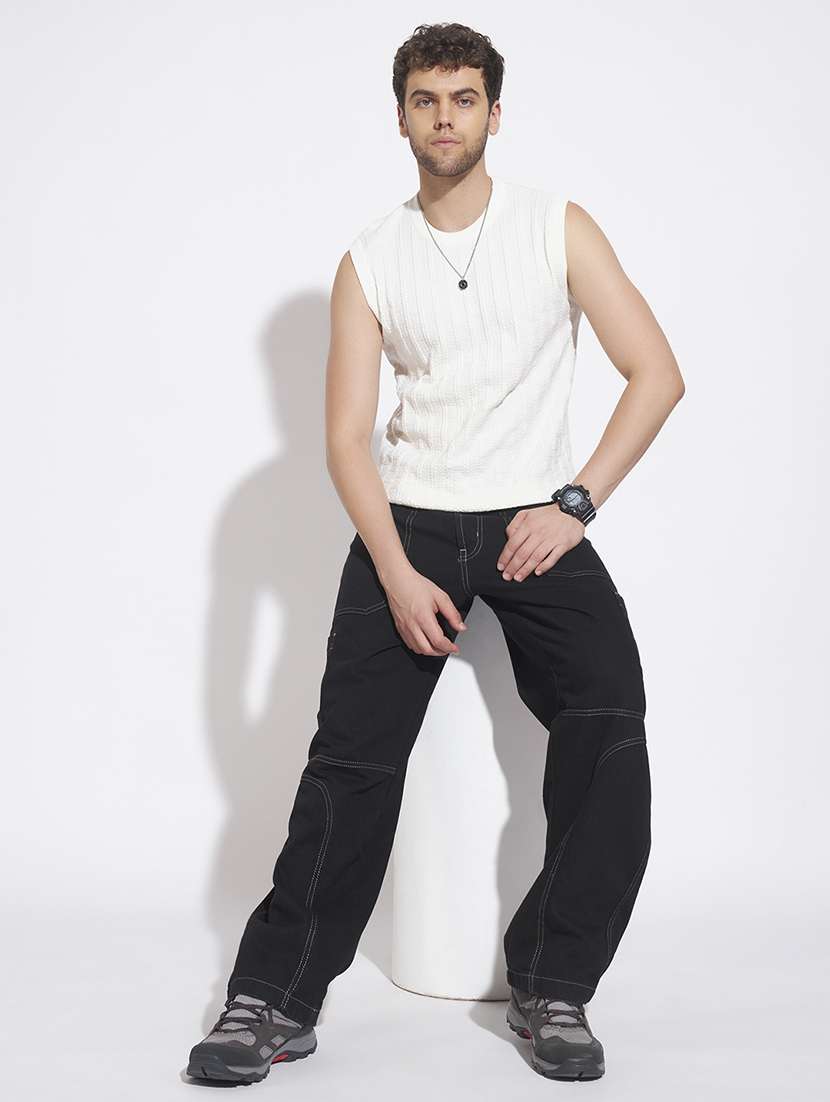 men self design sleeveless vest - 22528644 -  Standard Image - 5