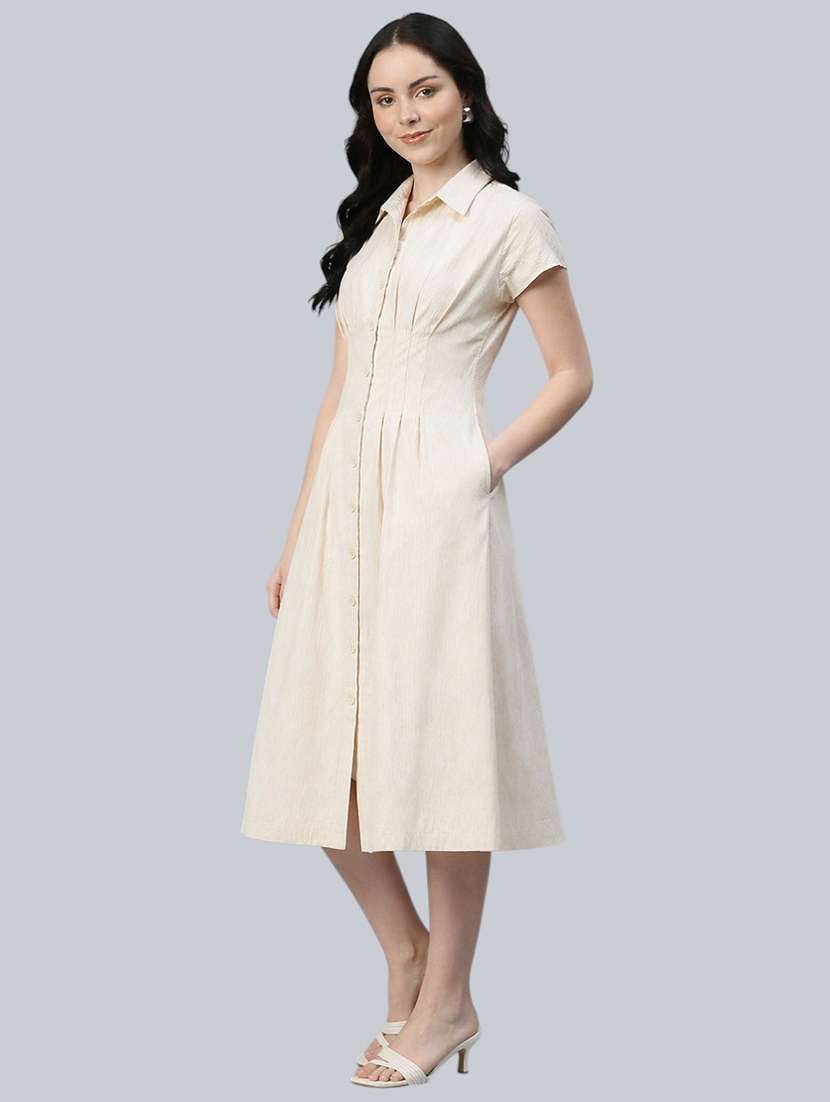 women printed short sleeves sleeves shirt dress - 22528677 -  Standard Image - 3
