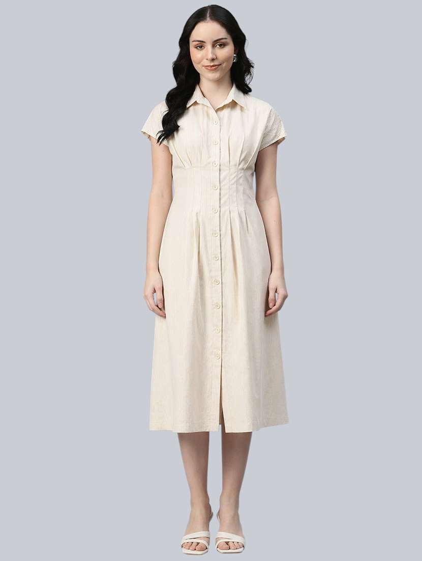 women printed short sleeves sleeves shirt dress - 22528677 -  Standard Image - 5