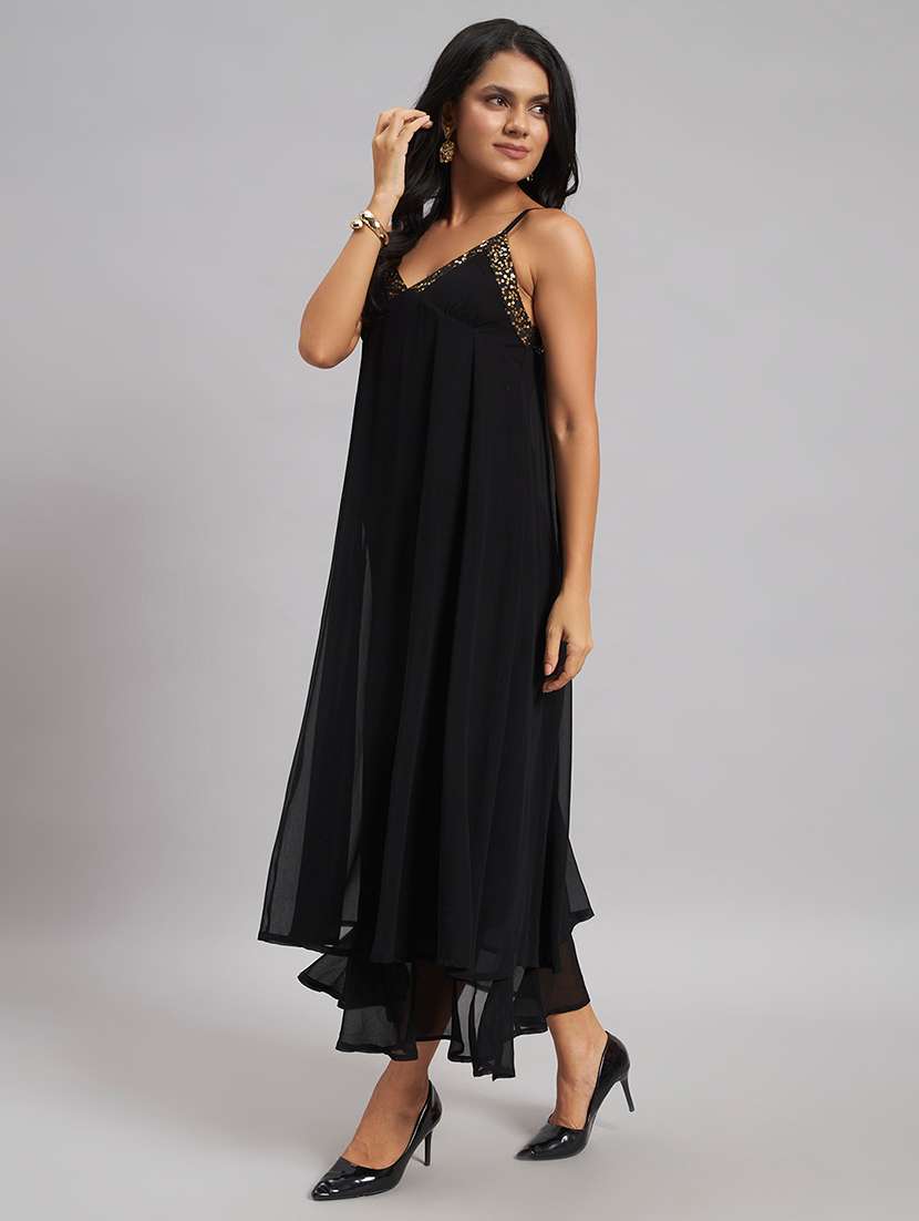 women sequined sleeveless fit and flare dress - 22528691 -  Standard Image - 3