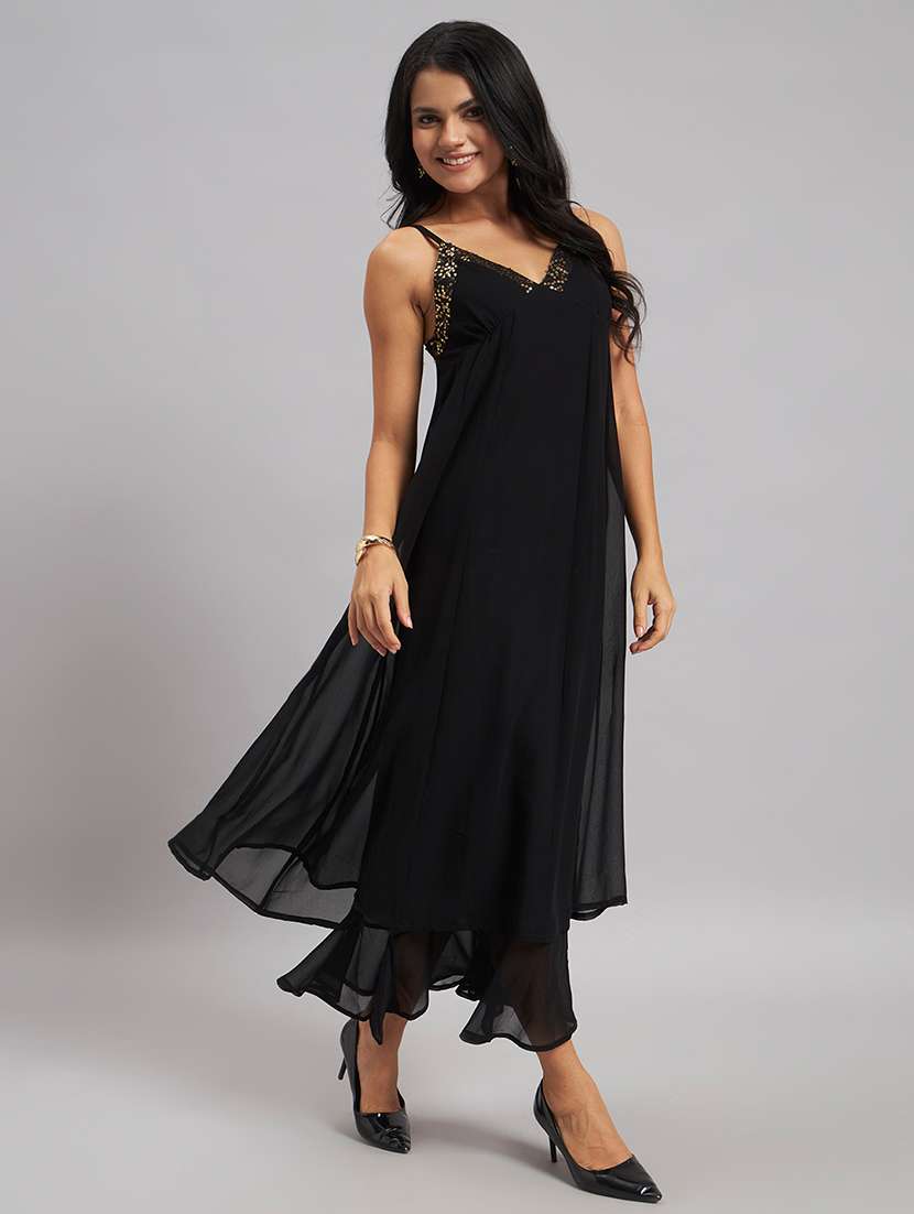 women sequined sleeveless fit and flare dress - 22528691 -  Standard Image - 5