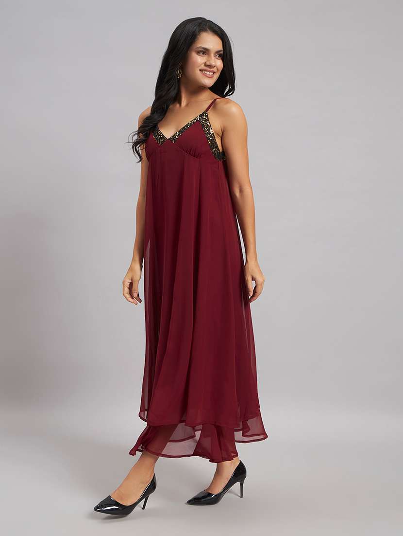 women sequined sleeveless fit and flare dress - 22528692 -  Standard Image - 5