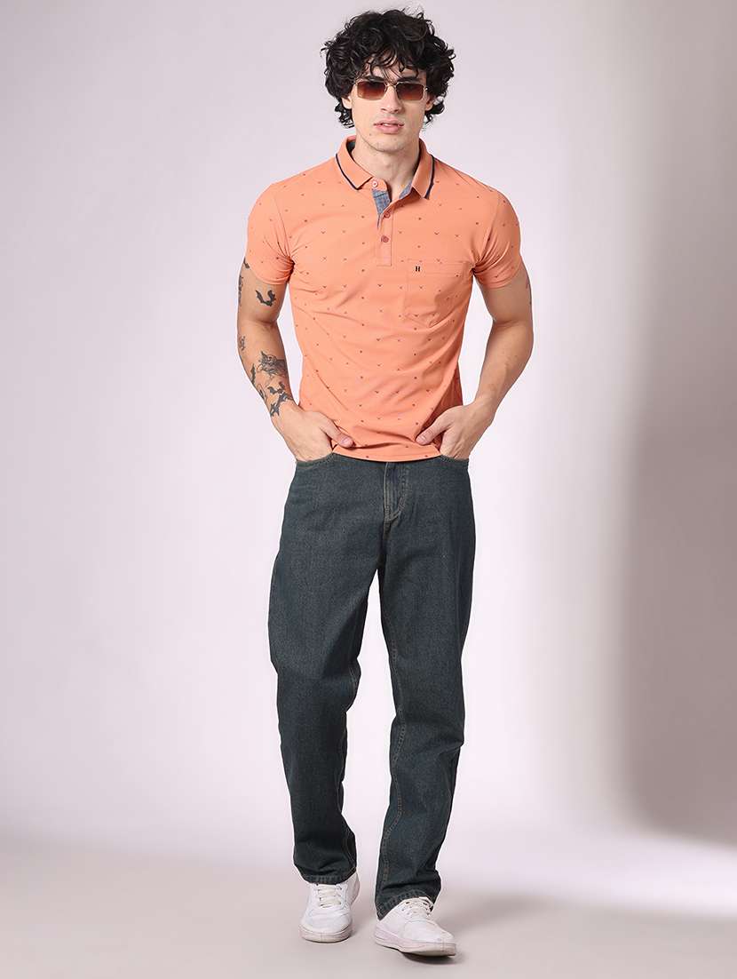 Men Plain Mid Rise Full Length Relaxed Fit Jeans - 22529275 -  Standard Image - 5