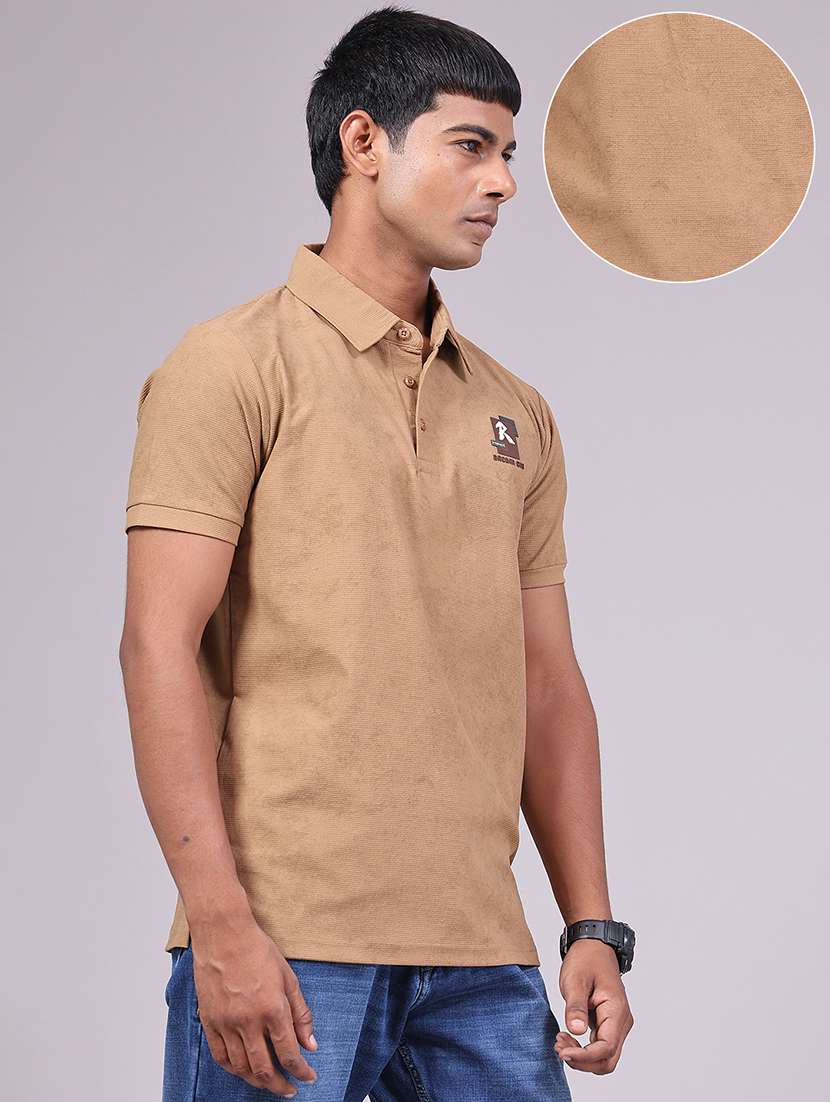 Men Printed Short Sleeve Slim Fit Polo T-shirt - 22529785 -  Standard Image - 3