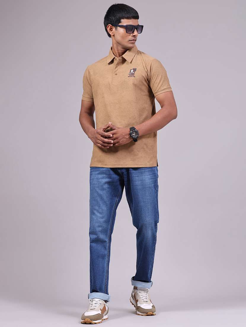 Men Printed Short Sleeve Slim Fit Polo T-shirt - 22529785 -  Standard Image - 5