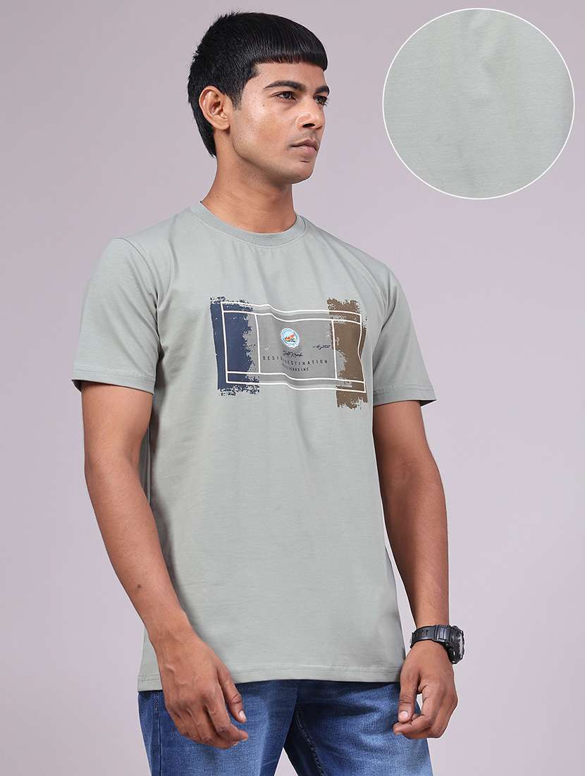 Men Printed Short Sleeve Regular Fit T-shirt - 22529857 -  Standard Image - 3
