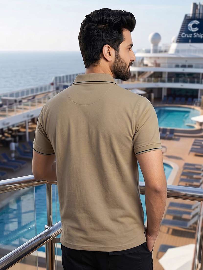 men solid short sleeve regular fit polo t-shirt - 22530144 -  Standard Image - 3