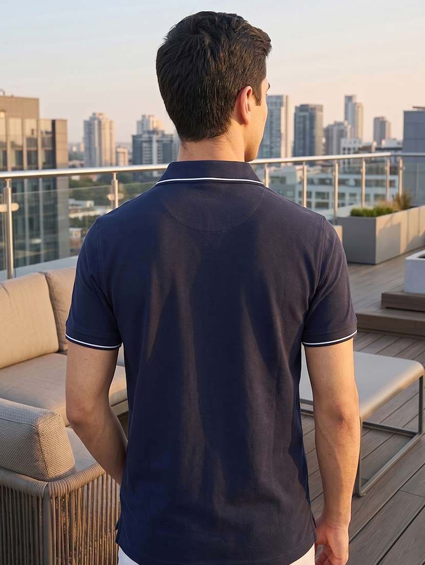 men solid short sleeve regular fit polo t-shirt - 22530153 -  Standard Image - 3