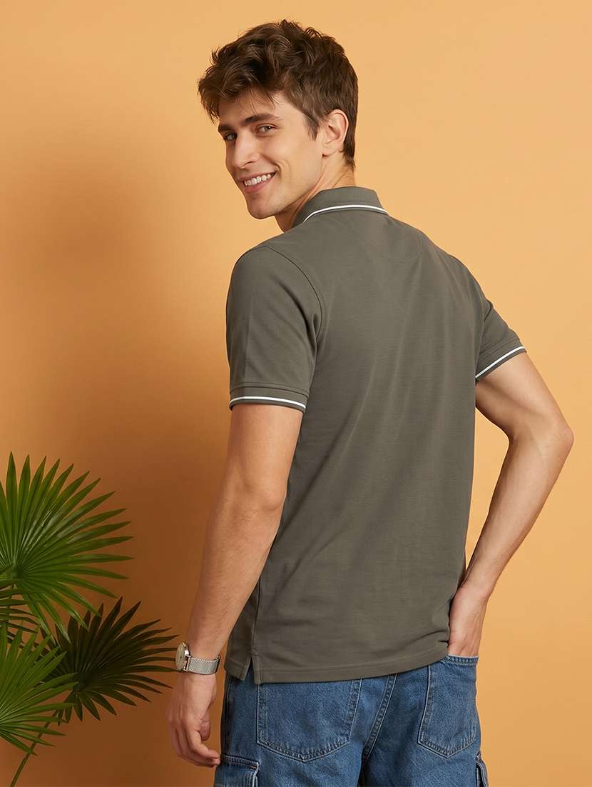 men solid short sleeve regular fit polo t-shirt - 22530160 -  Standard Image - 3