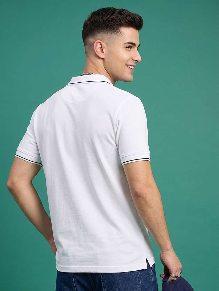 men solid short sleeve regular fit polo t-shirt - 22530161 -  Standard Image - 3