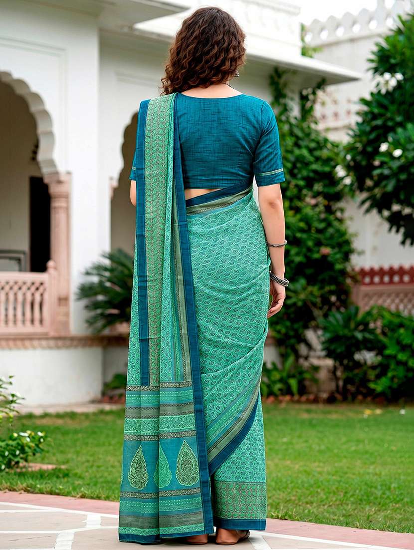 women printed casual wear saree with blouse - 22539941 -  Standard Image - 3