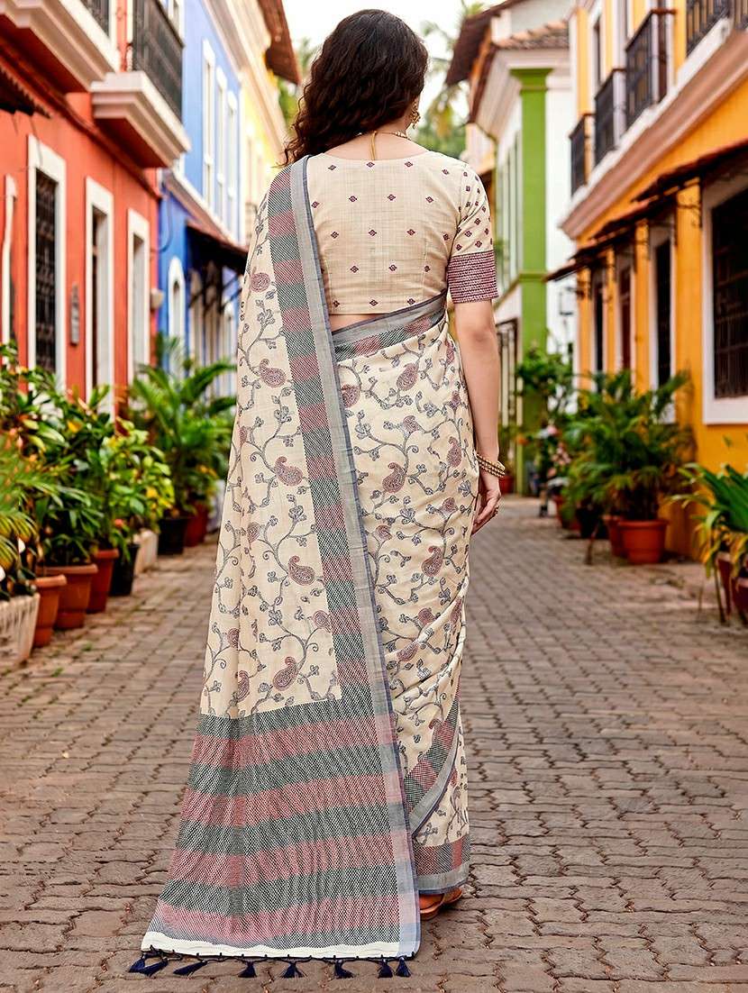 women self design bordered saree with blouse - 22539962 -  Standard Image - 3