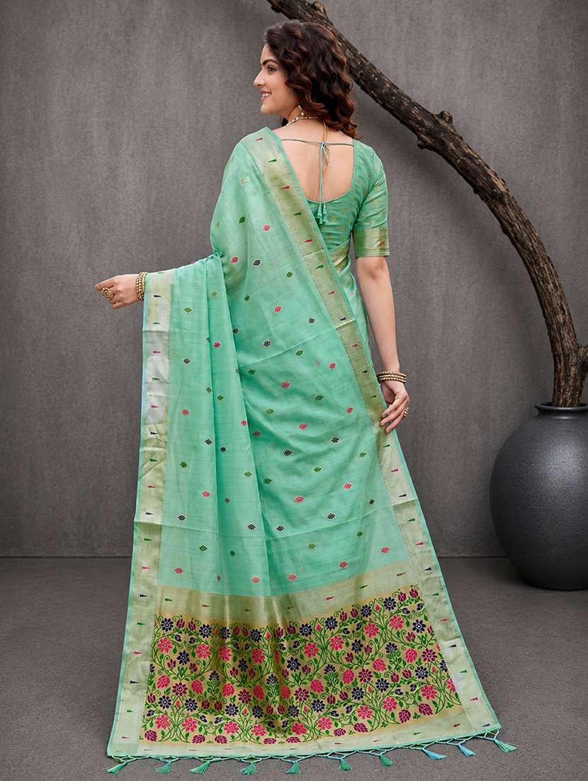 women self design paithani saree with blouse - 22539964 -  Standard Image - 3
