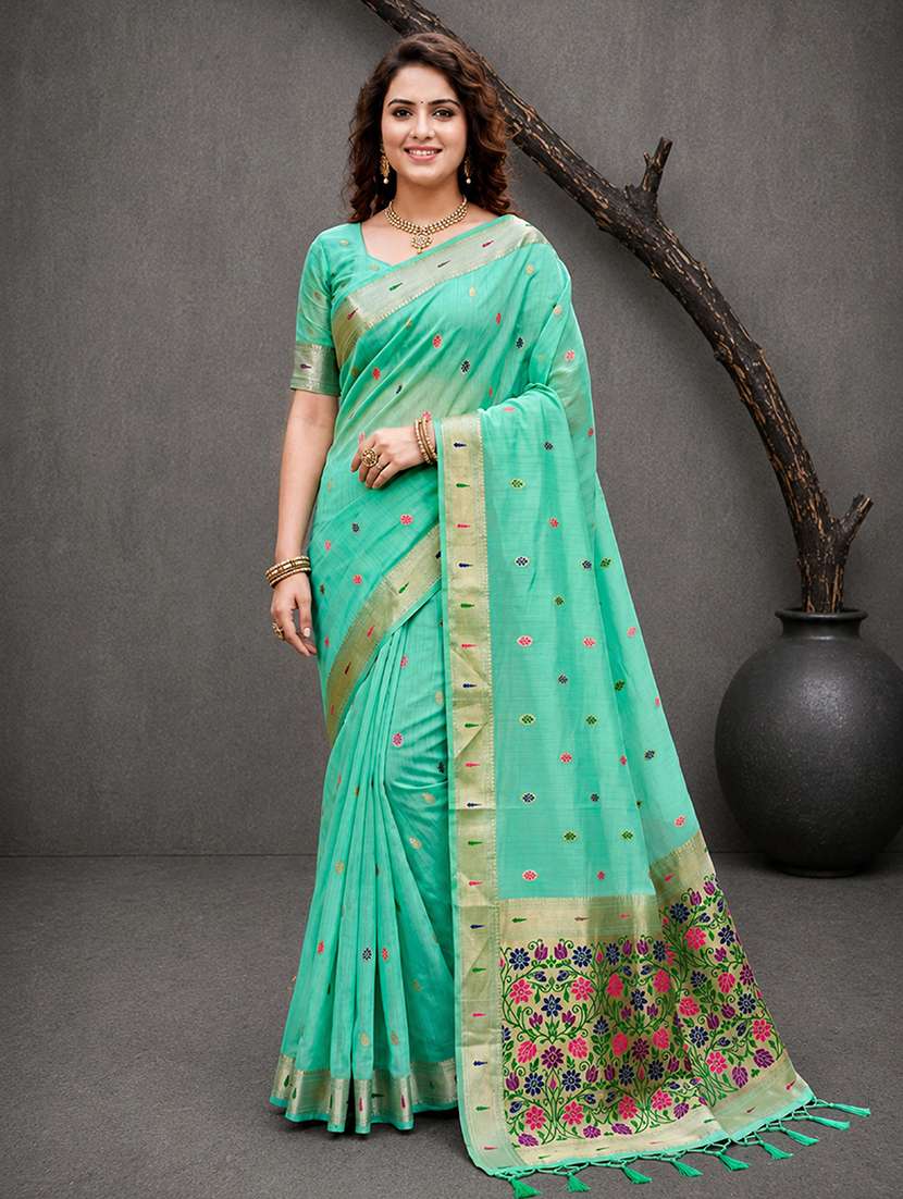 women self design paithani saree with blouse