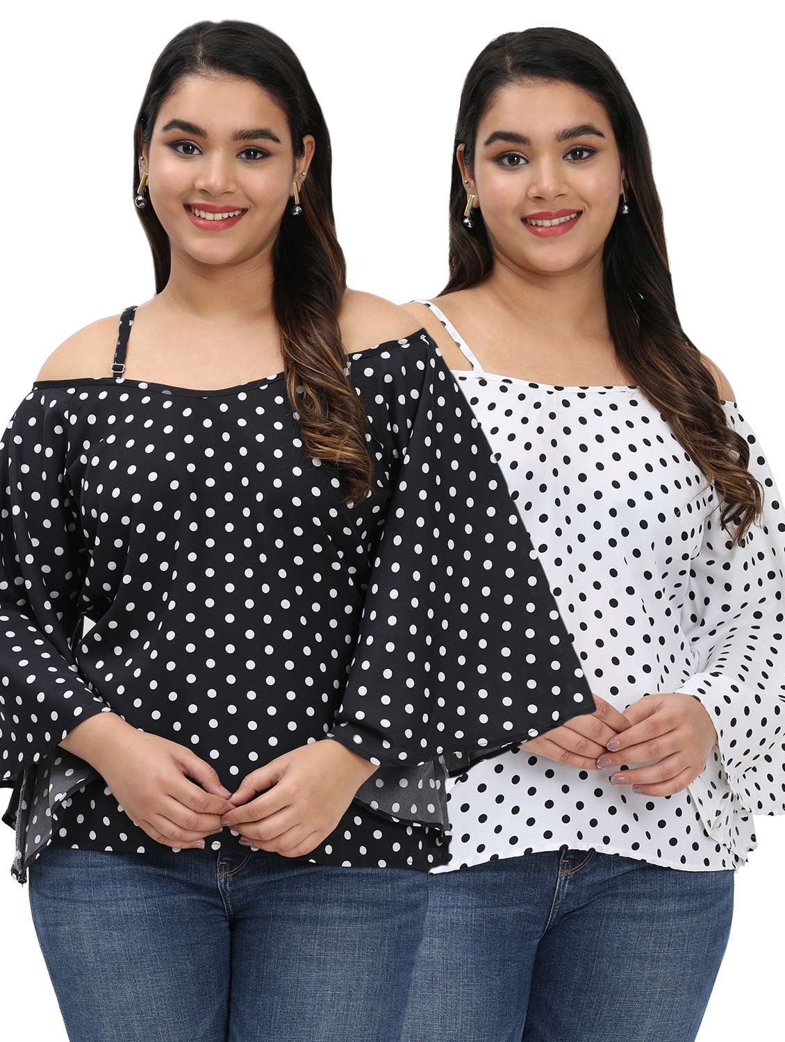 white crepe combos top