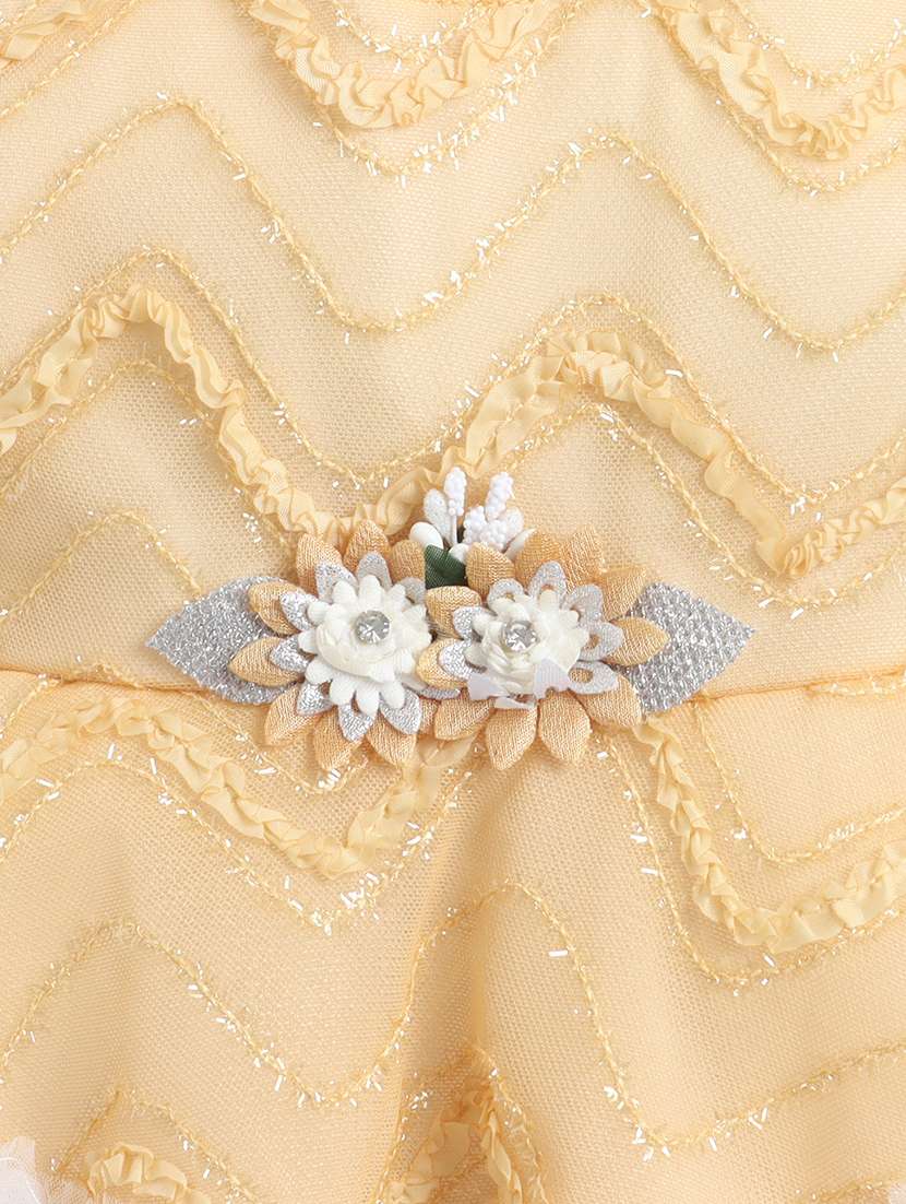 girls applique detailed round neck frock  - 22539999 -  Standard Image - 3
