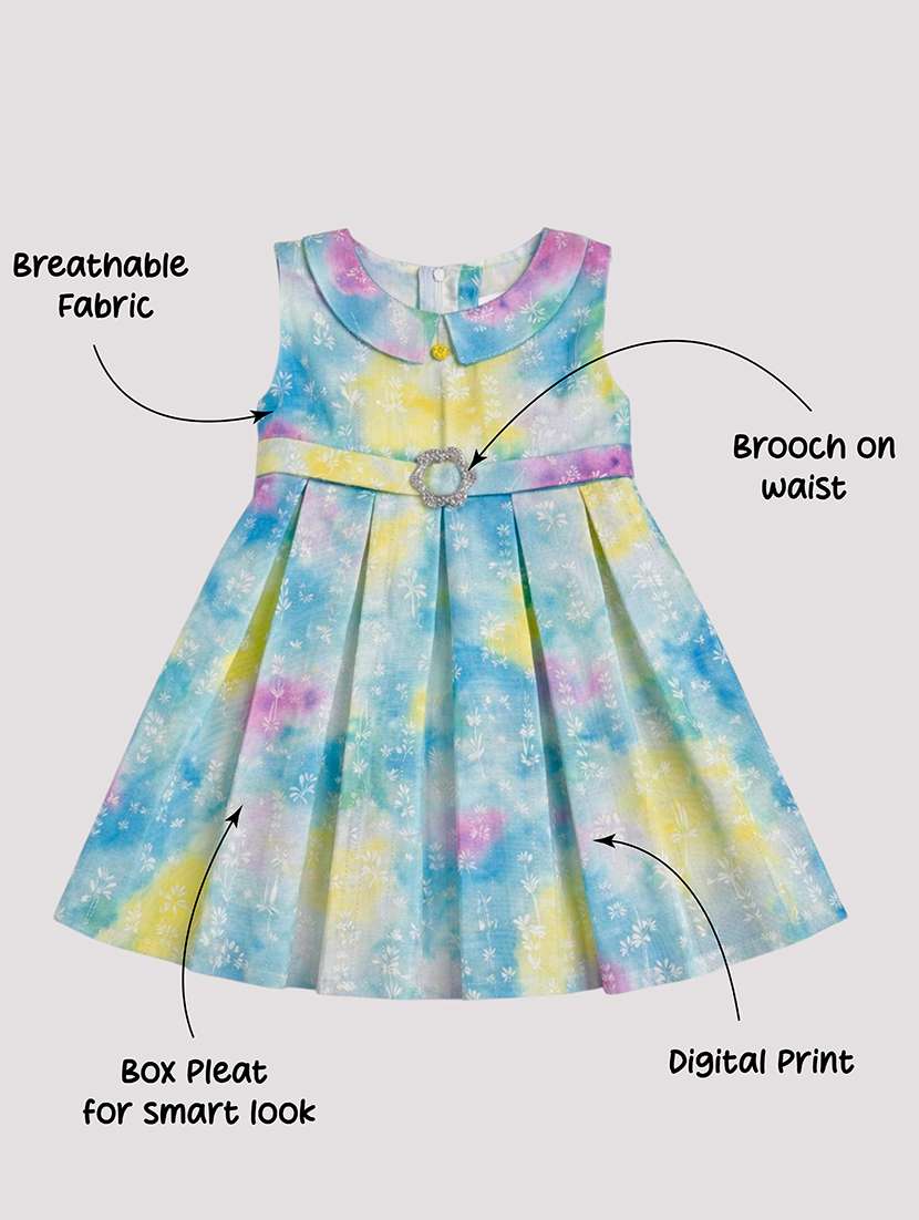 girls printed round neck frock  - 22540000 -  Standard Image - 3