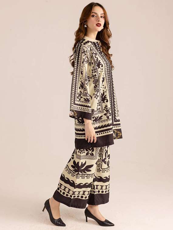 women printed long sleeve ethnic co-ord set - 22540018 -  Standard Image - 3