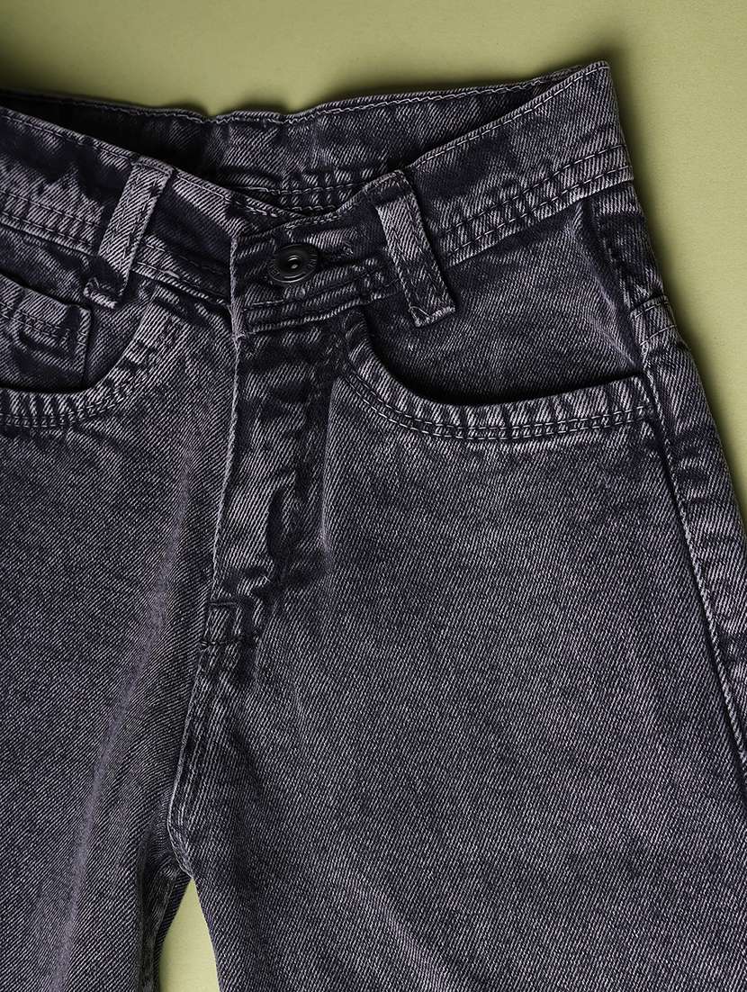 boys washed mid rise straight fit jeans - 22540069 -  Standard Image - 3
