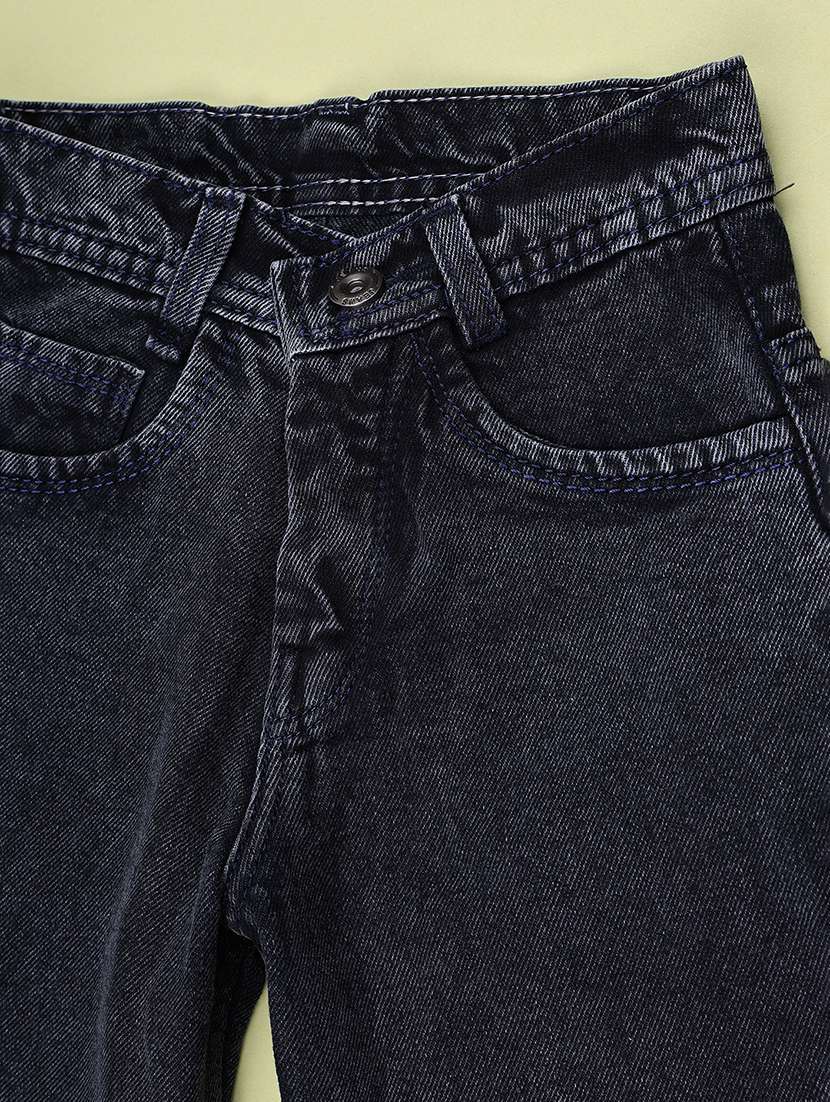 Boys Washed Mid Rise Straight Fit Jeans - 22540079 -  Standard Image - 3