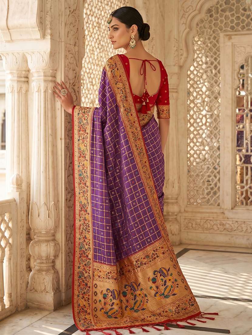 women self design banarasi saree with blouse - 22540125 -  Standard Image - 3