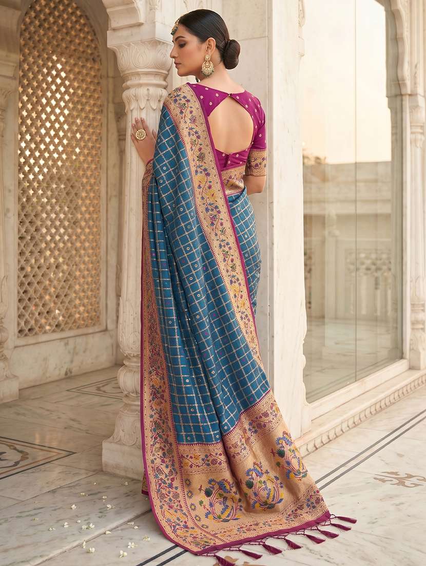 women self design banarasi saree with blouse - 22540127 -  Standard Image - 3