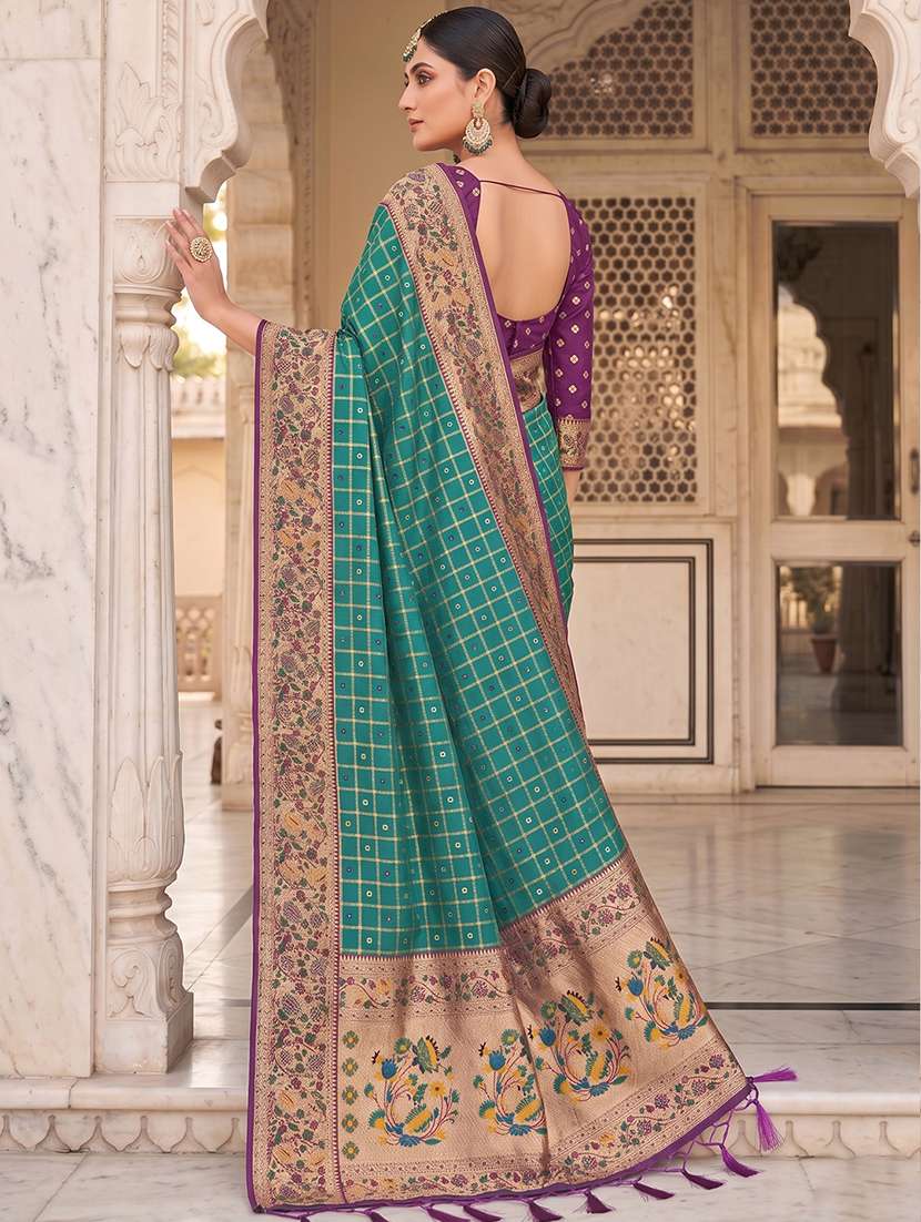women self design banarasi saree with blouse - 22540130 -  Standard Image - 3