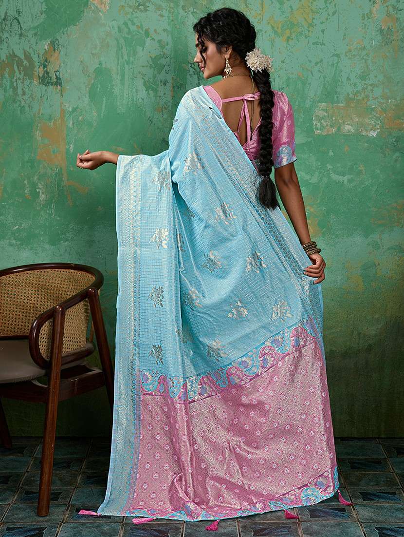 women self design banarasi saree with blouse - 22540133 -  Standard Image - 3