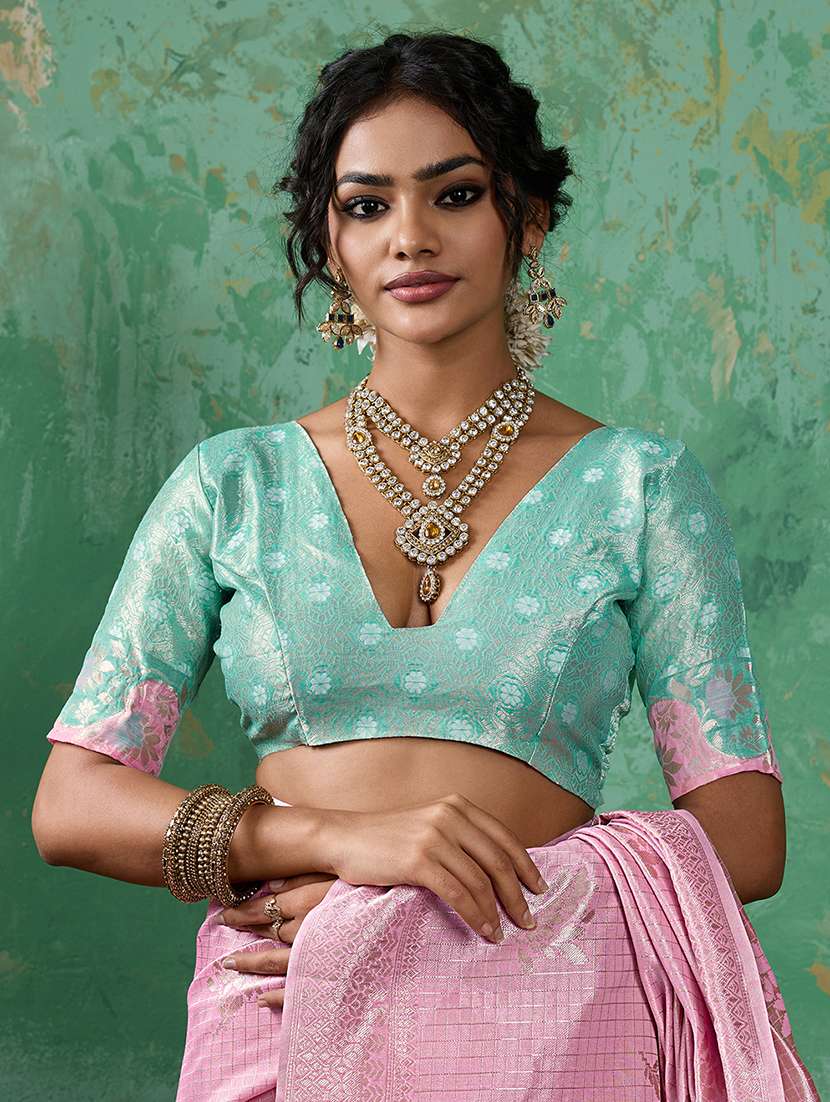 women self design banarasi saree with blouse - 22540135 -  Standard Image - 5