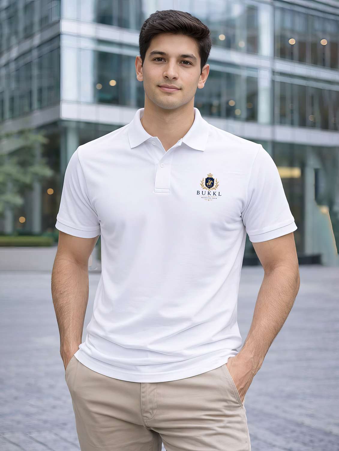 men logo print short sleeve regular fit polo t-shirt