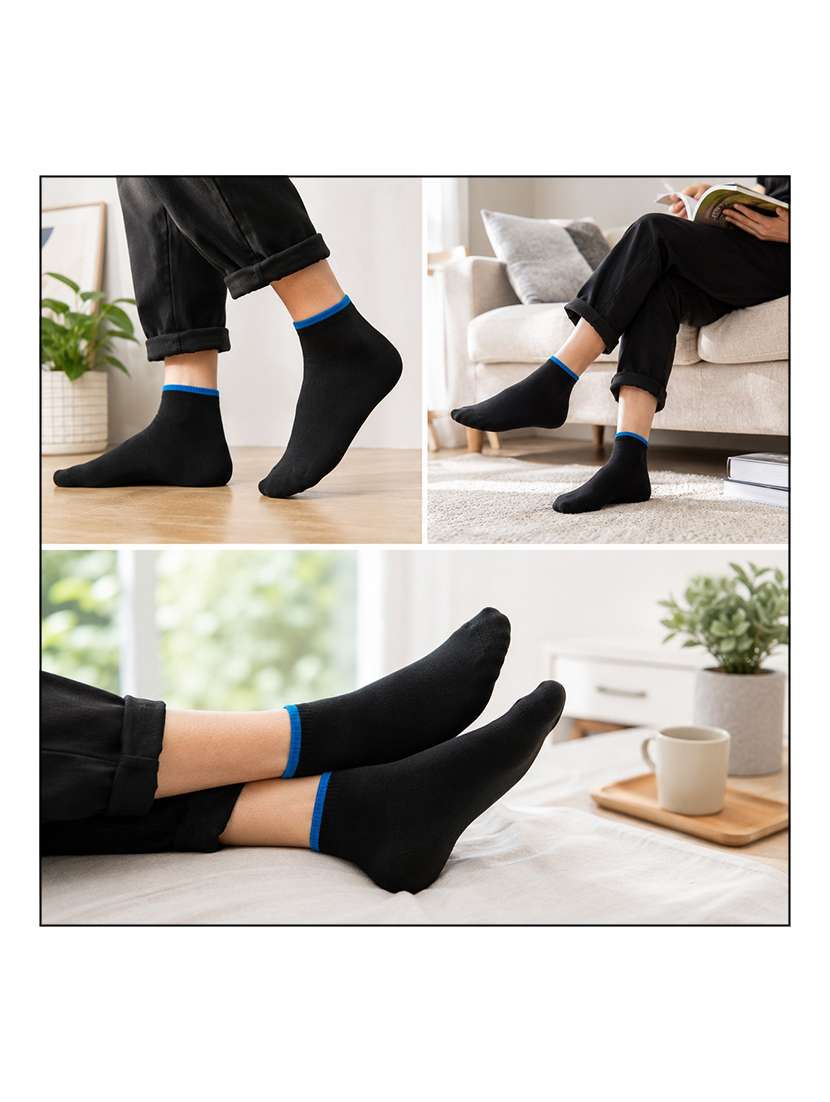 Men Pack Of 4 Ankle Length Sock - 22540203 -  Standard Image - 5
