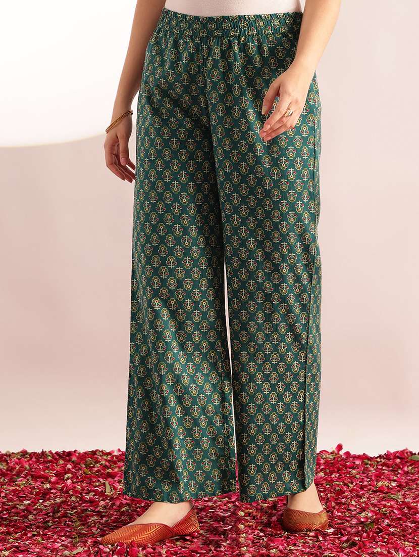 women printed three quarter sleeves kurta pant set with dupatta - 22540344 -  Standard Image - 5