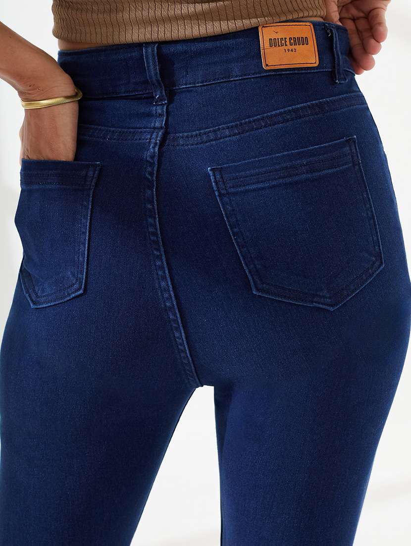 women solid high rise skinny fit jeans - 22540439 -  Standard Image - 3