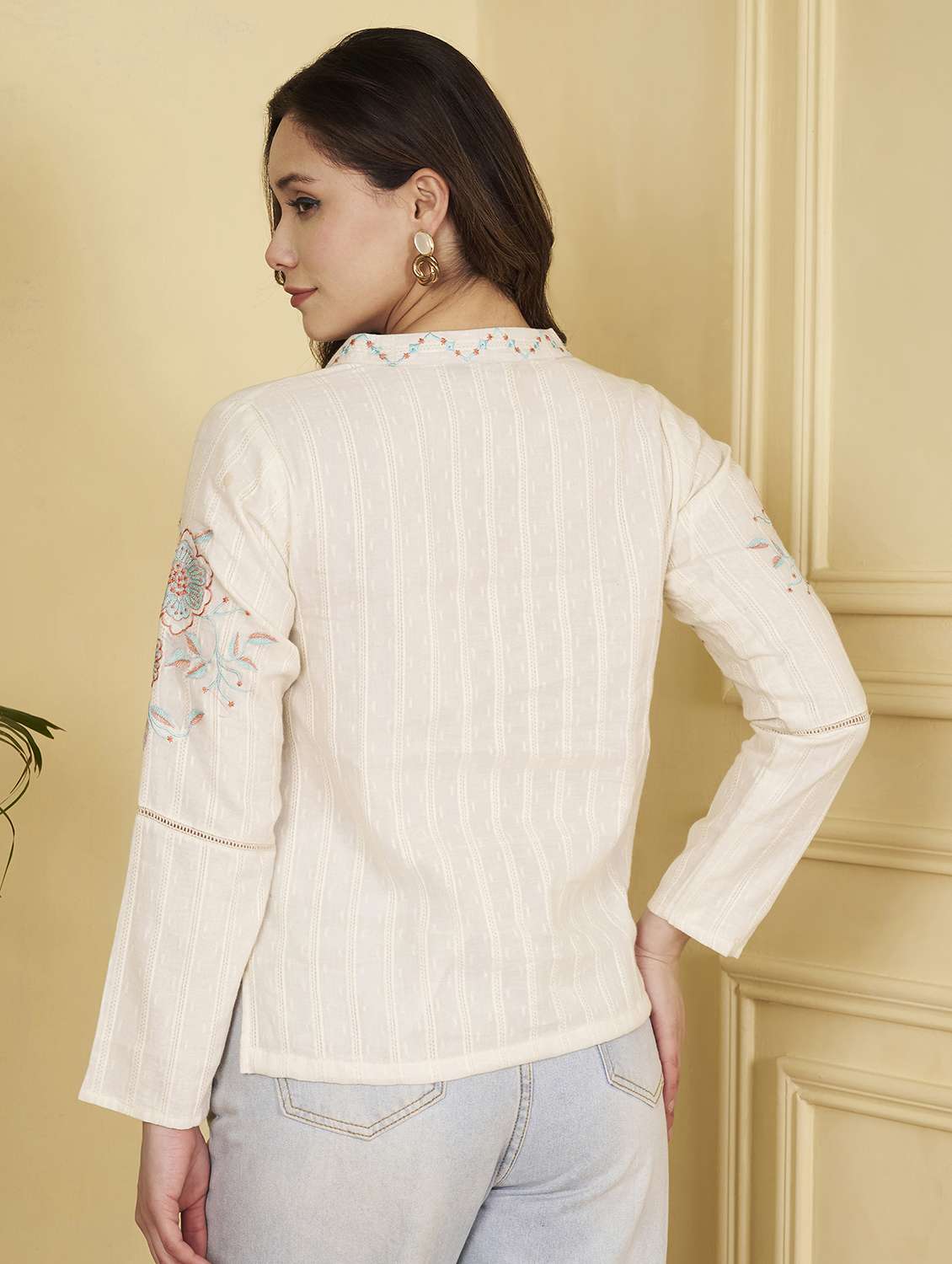 Women Self Design Long Sleeves Regular Top - 22540554 -  Standard Image - 3