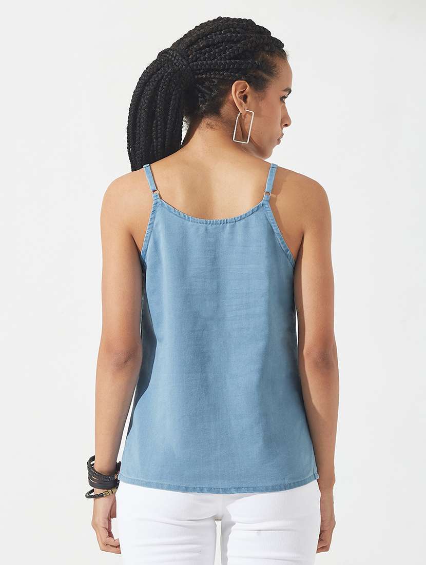 women solid sleeveless regular top - 22540618 -  Standard Image - 3