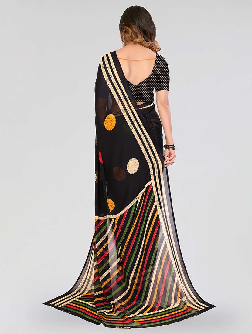 women printed casual wear saree with blouse - 22540687 -  Standard Image - 3