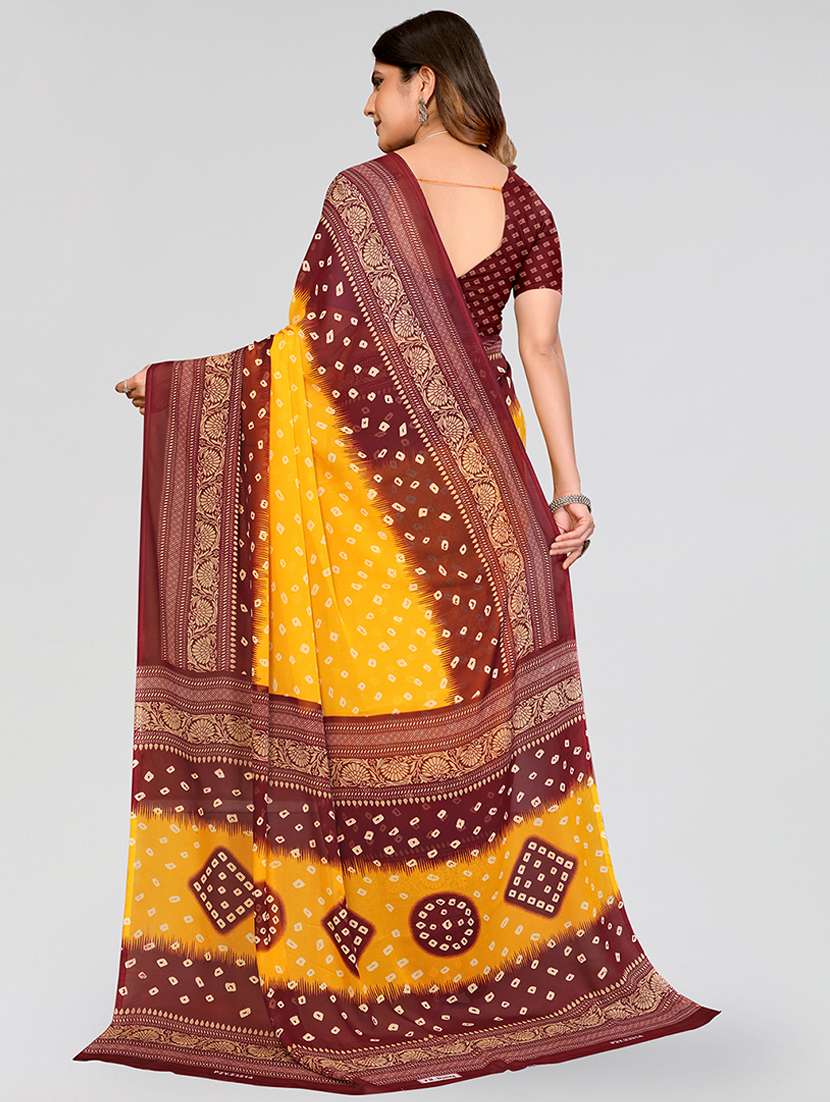 women printed casual wear saree with blouse - 22540689 -  Standard Image - 3