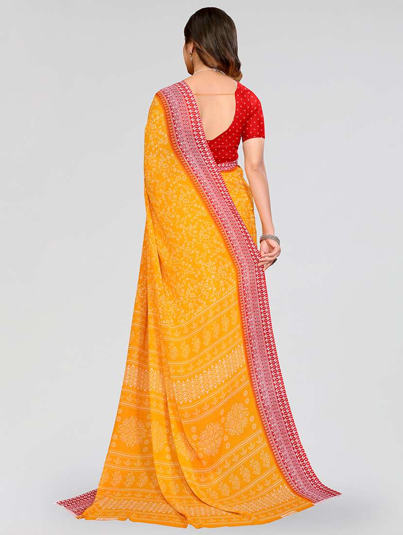 women printed casual wear saree with blouse - 22540708 -  Standard Image - 3