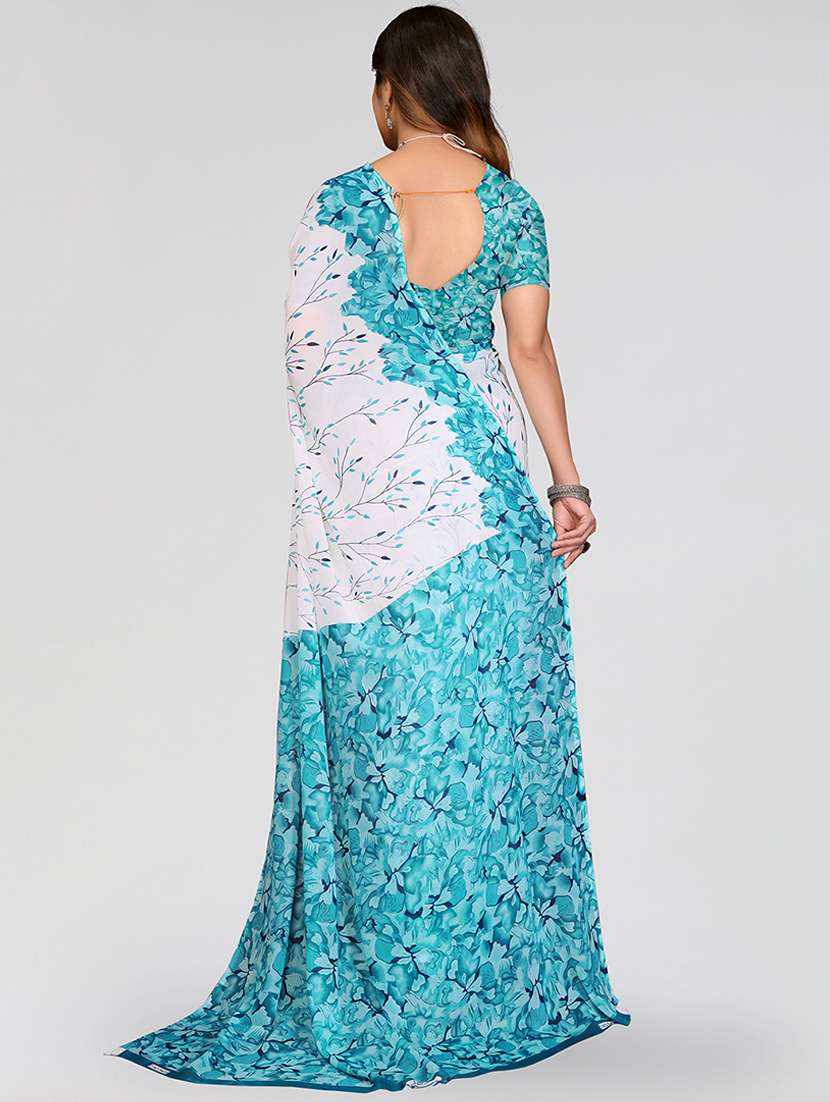 women printed casual wear saree with blouse - 22540714 -  Standard Image - 3