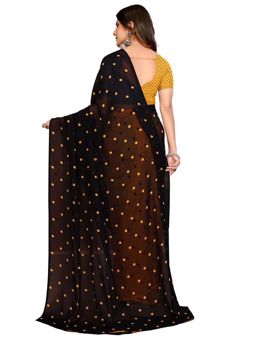 Women Printed Casual Wear Saree With Blouse - 22540777 -  Standard Image - 3