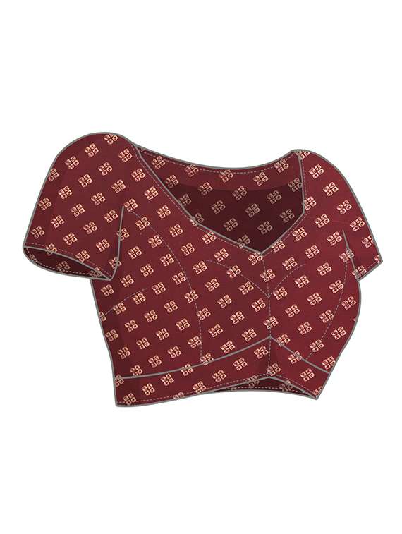 women printed casual wear saree with blouse - 22540787 -  Standard Image - 5